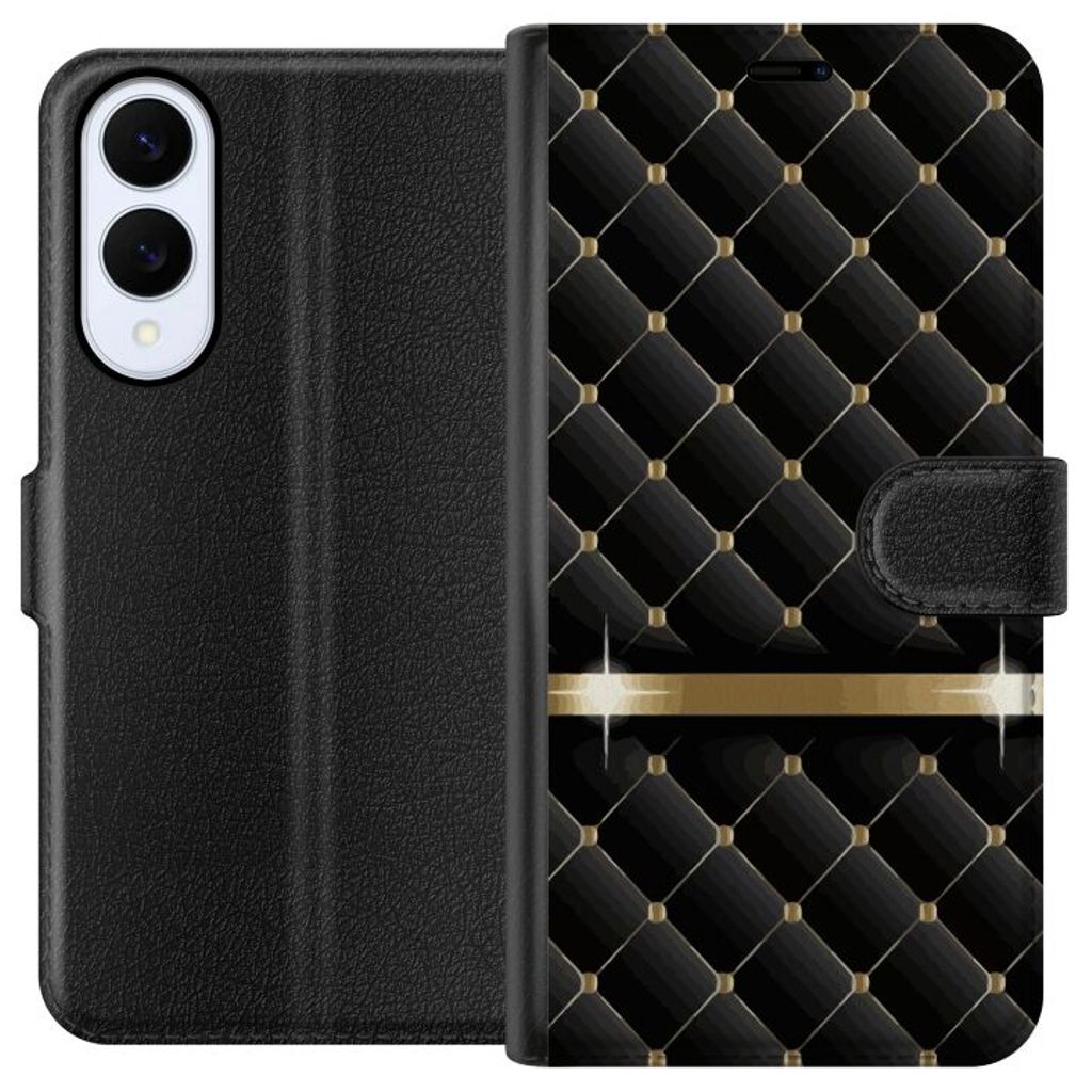 Samsung Galaxy S25 Edge Sort Lommebokdeksel Lyxigt