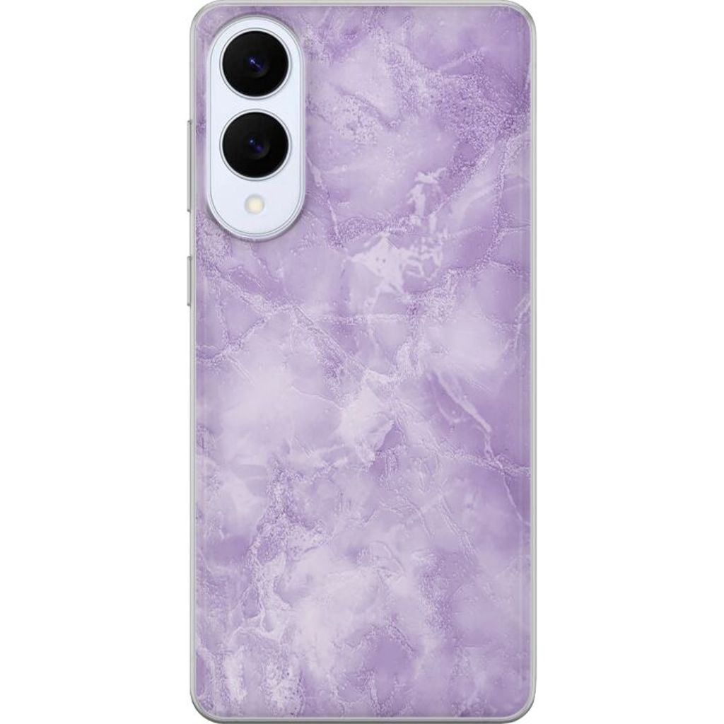 Samsung Galaxy S25 Edge Läpinäkyvä Puhelinkotelo Lila marmor