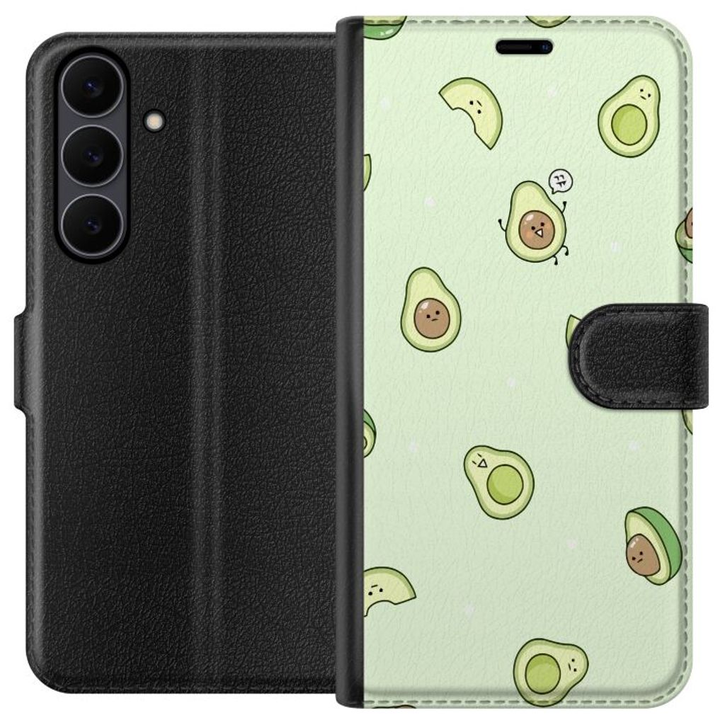 Samsung Galaxy S25 FE Svart Plånboksfodral Avokado