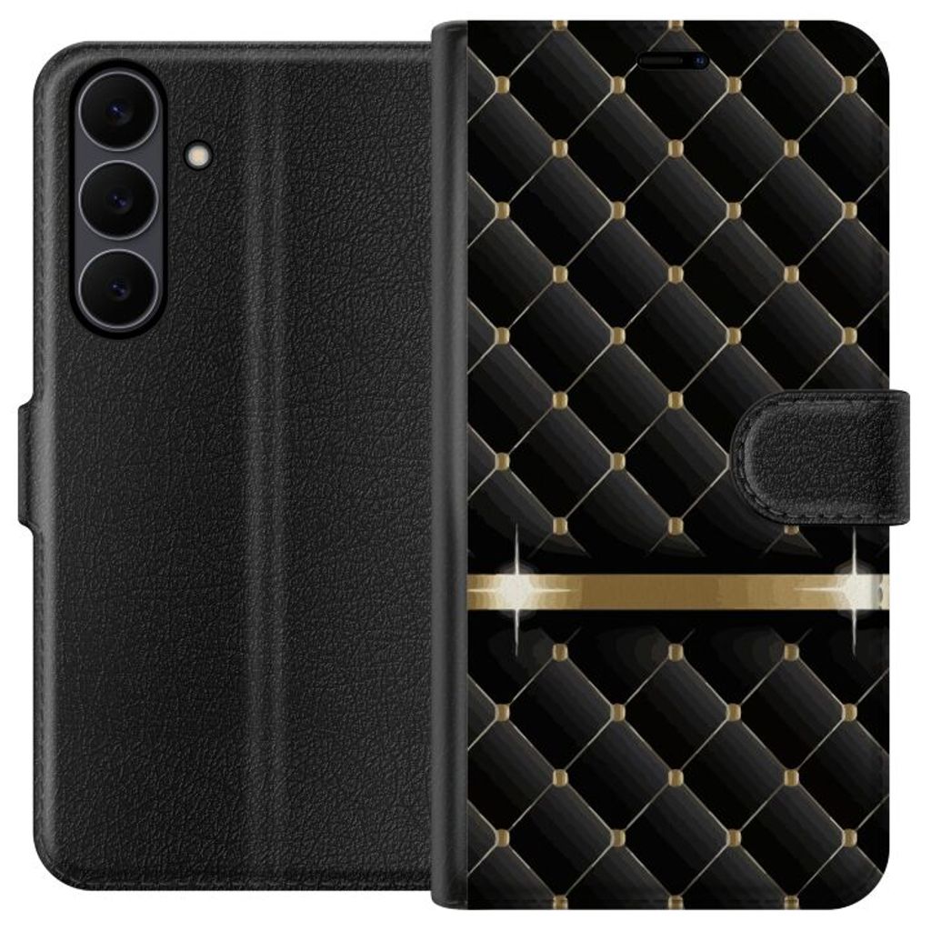 Samsung Galaxy S25 FE Svart Plånboksfodral Lyxigt