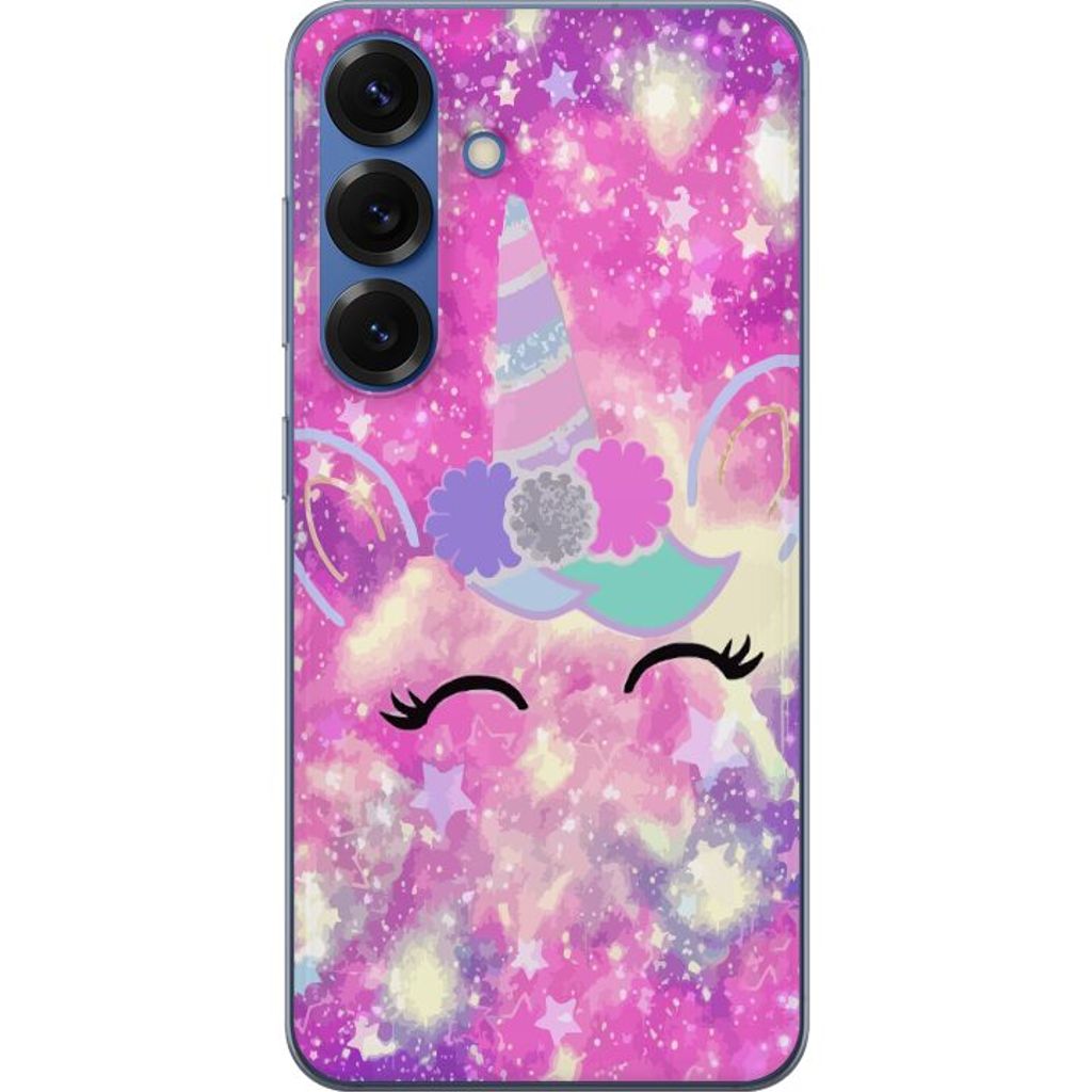 Samsung Galaxy S25+ Transparent Mobilskal Glad Enhörning