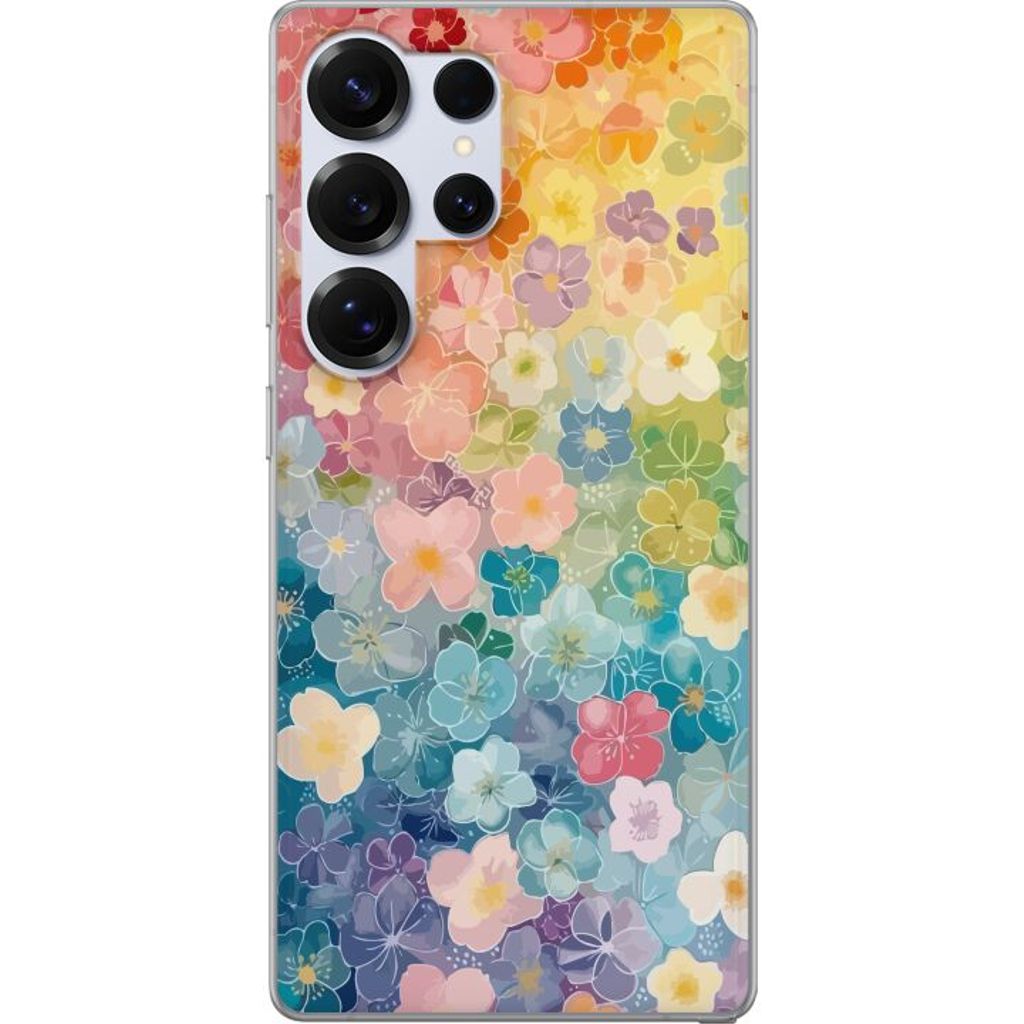 Samsung Galaxy S25 Ultra Transparent Mobilskal Miniatyrblommor