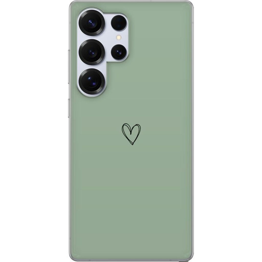 Samsung Galaxy S25 Ultra Transparent Mobilskal Hjärta