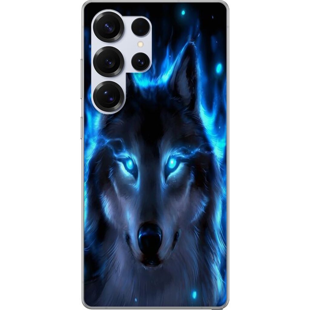 Samsung Galaxy S25 Ultra Transparent Mobilskal Blå Varg