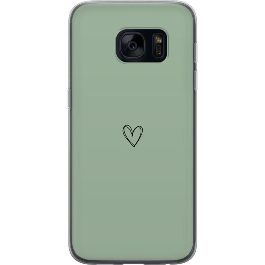 Samsung Galaxy S7 Transparent Mobilskal Hjärta
