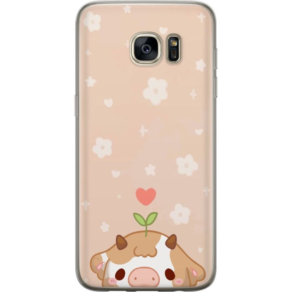 Samsung Galaxy S7 edge Gjennomsiktig Telefondeksel Gullunge