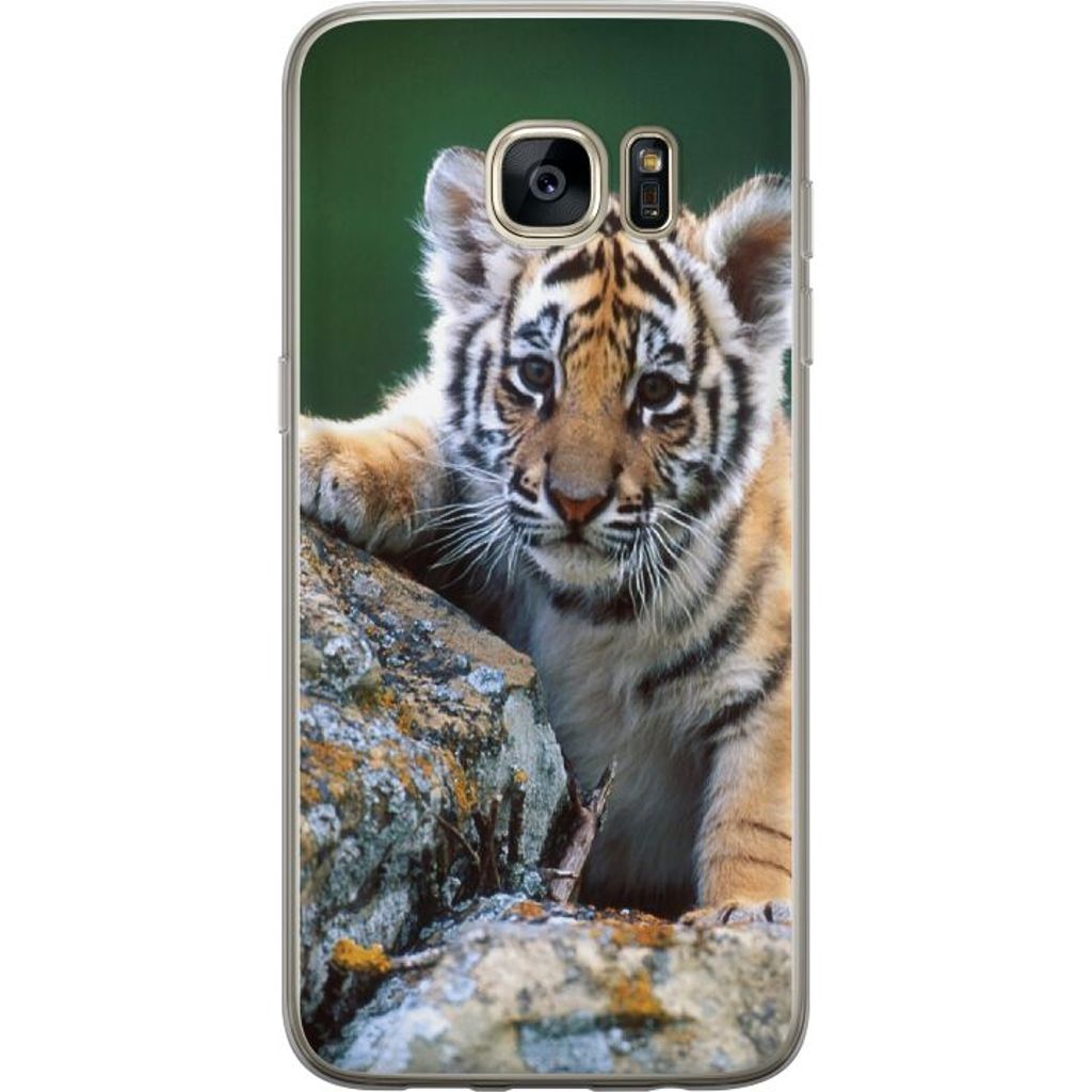 Samsung Galaxy S7 edge Gjennomsiktig Telefondeksel Tiger
