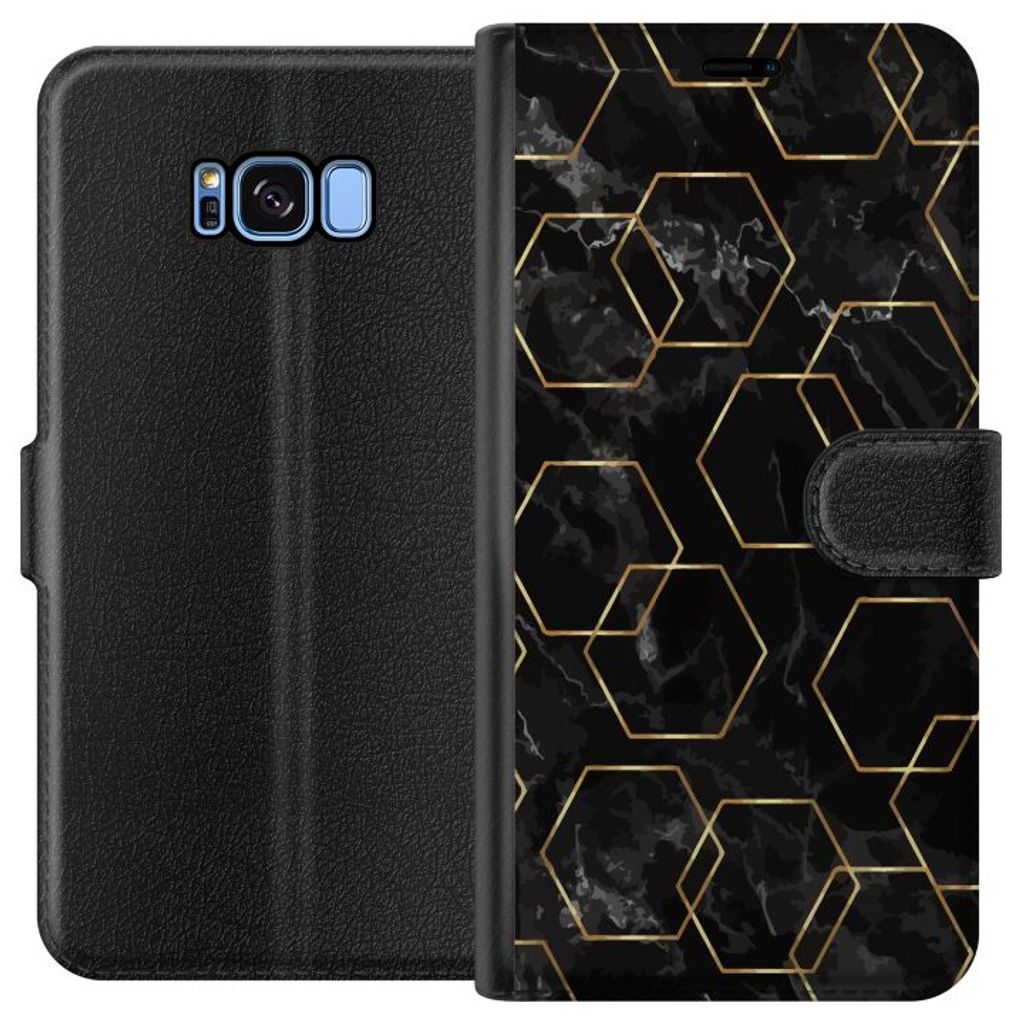 Samsung Galaxy S8 Musta Lompakkokotelo Guldkretsen