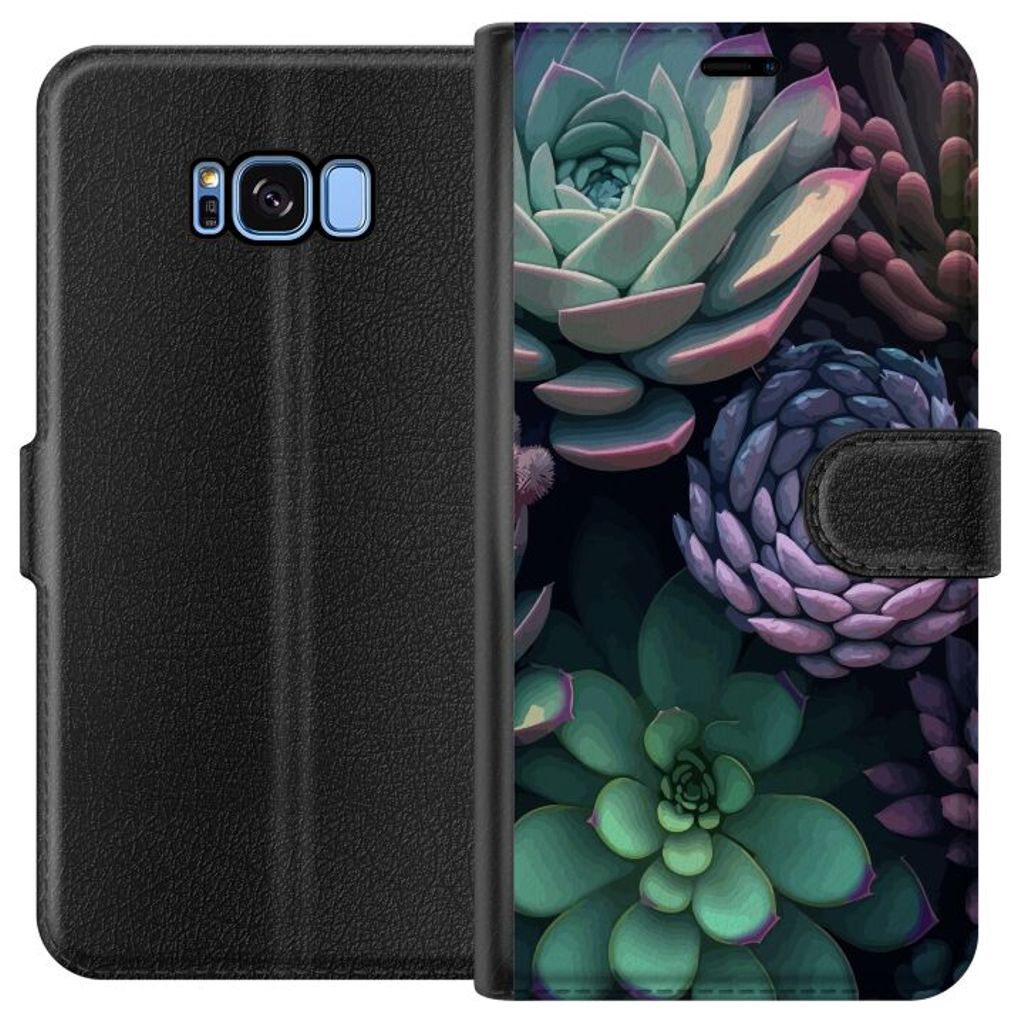 Samsung Galaxy S8 Sort Lommebokdeksel Taklök grön
