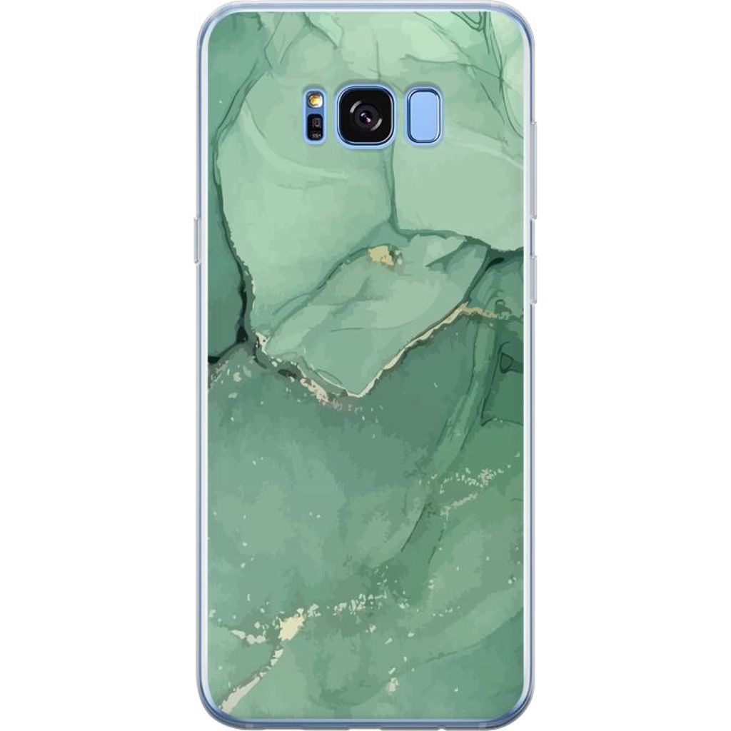Samsung Galaxy S8+ Gjennomsiktig Telefondeksel Grön Marmor