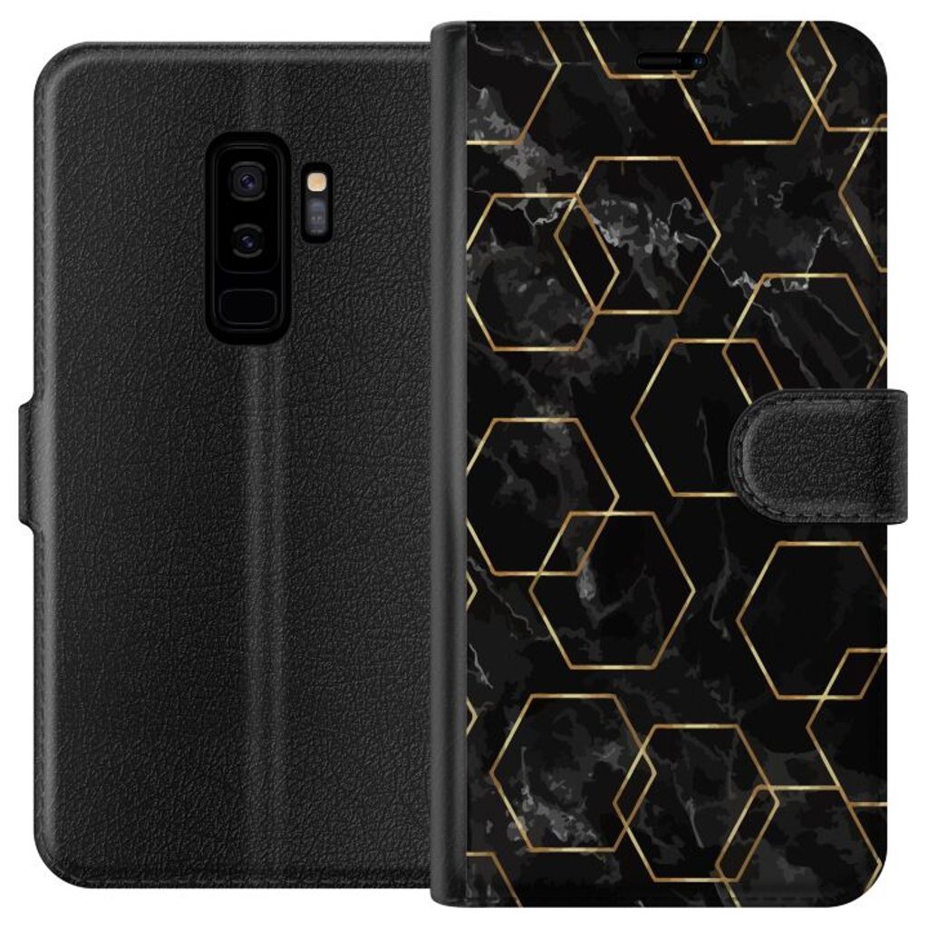 Samsung Galaxy S9+ Svart Plånboksfodral Guldkretsen