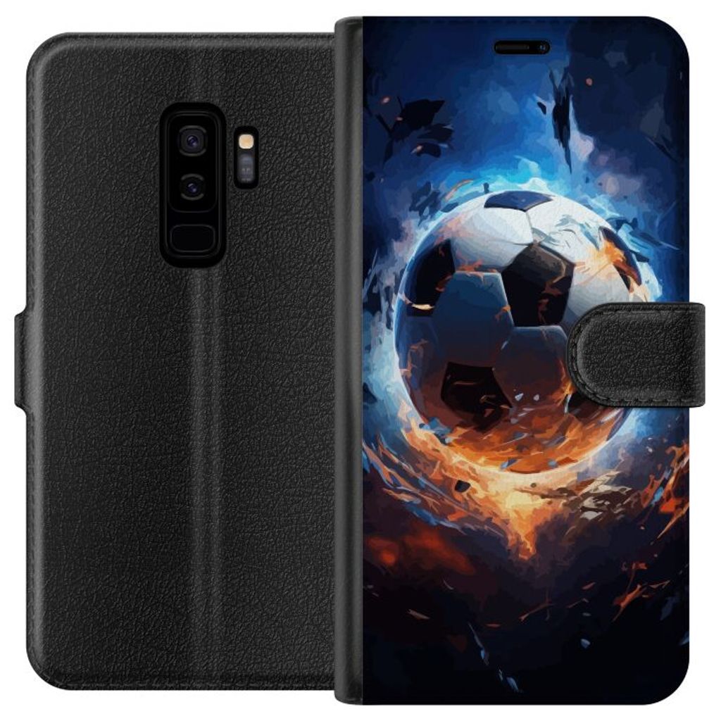 Samsung Galaxy S9+ Svart Plånboksfodral Flygande boll
