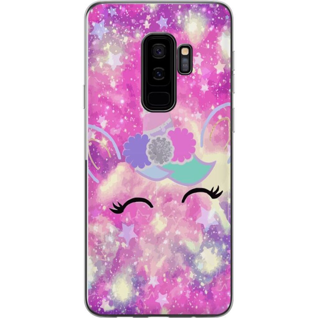 Samsung Galaxy S9+ Transparent Mobilskal Glad Enhörning