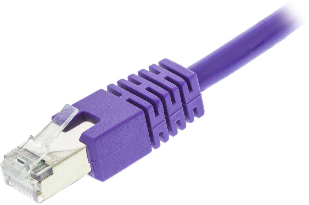 Cat6 patchkabel F/UTP, LSZH, 0,5 meter, lila