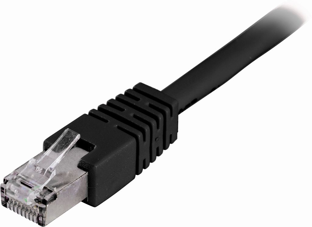Cat6 patchkabel 0,5m F/UTP Delta-certifierad LSZH svart