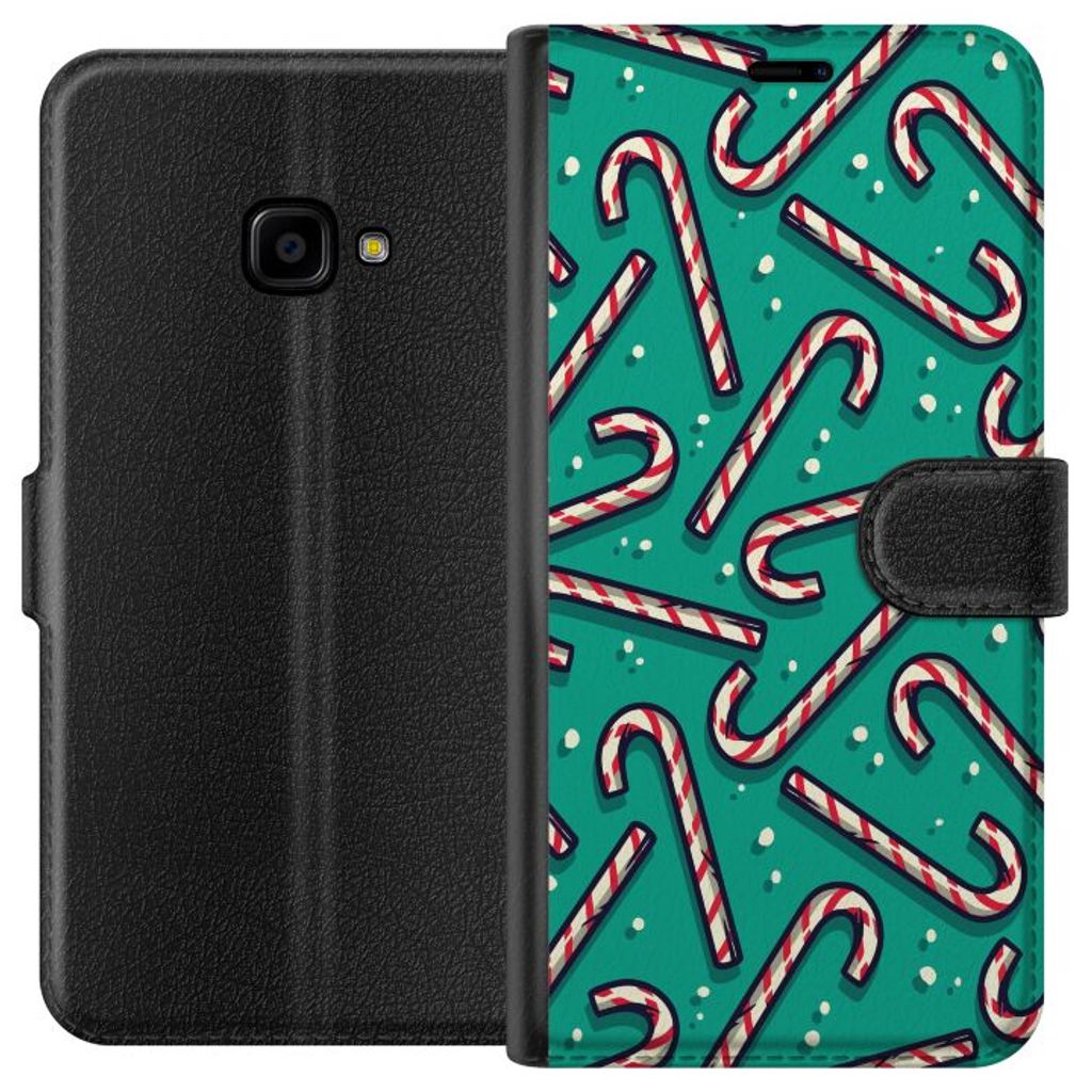 Samsung Galaxy Xcover 4 Musta Lompakkokotelo Polkagris Mönster