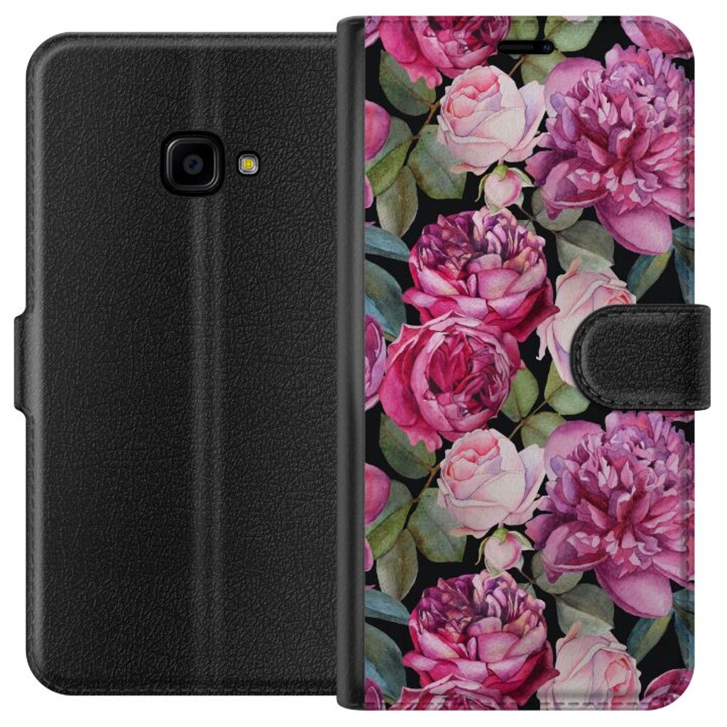 Samsung Galaxy Xcover 4 Sort Lommebokdeksel Rosor