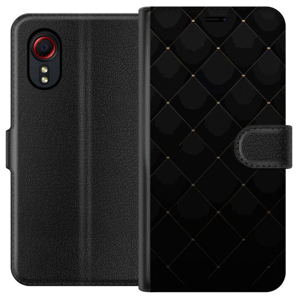 Samsung Galaxy Xcover 5 Sort Lommebokdeksel Exklusivt Mönster