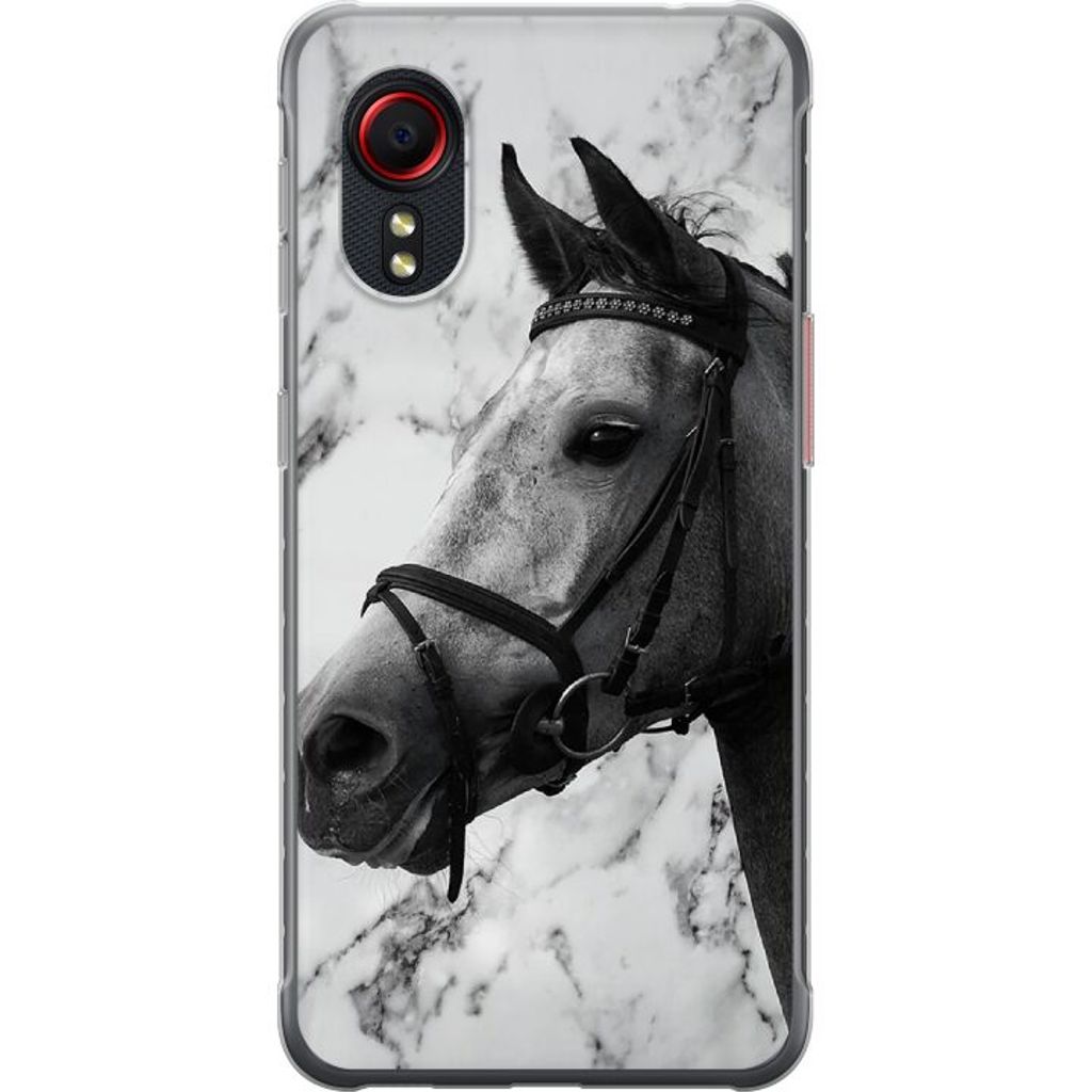 Samsung Galaxy Xcover 5 Gjennomsiktig Telefondeksel Marmor med häst