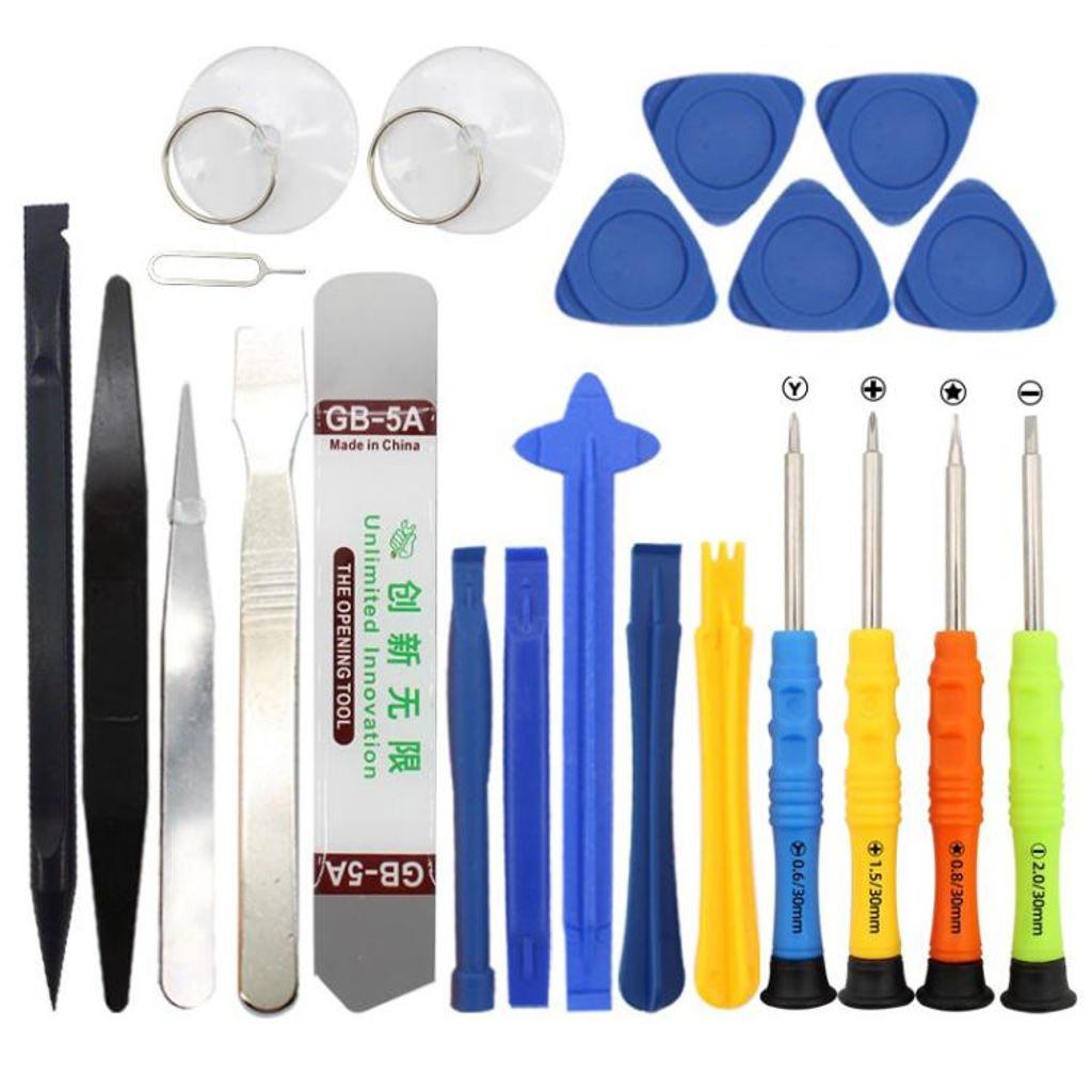 Reparationsværktøjssæt til mobil og tablet, 22 dele
