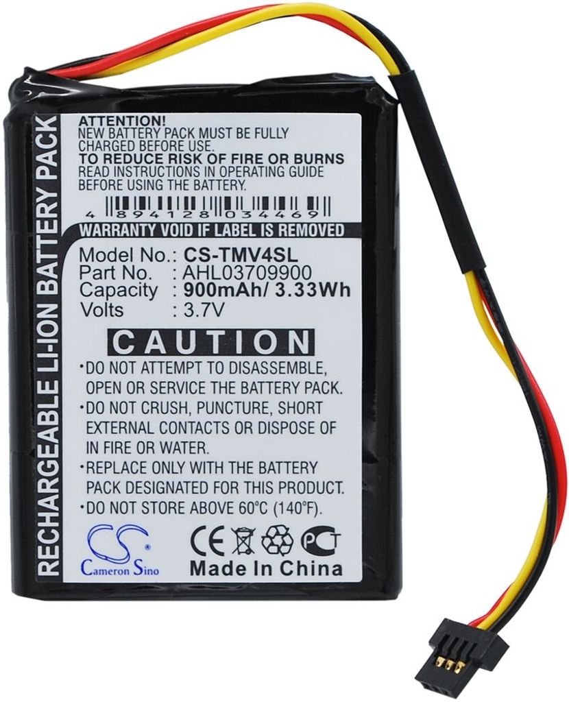 Vhbw Batteria Per TomTom Go 5200 – 1100mAh, 3.7V, Li-Ion, Sostituisce P11P20-01-S02