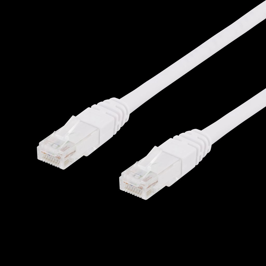 U/UTP Cat6 patchkabel 0,75m vit LSZH Delta-certifierad
