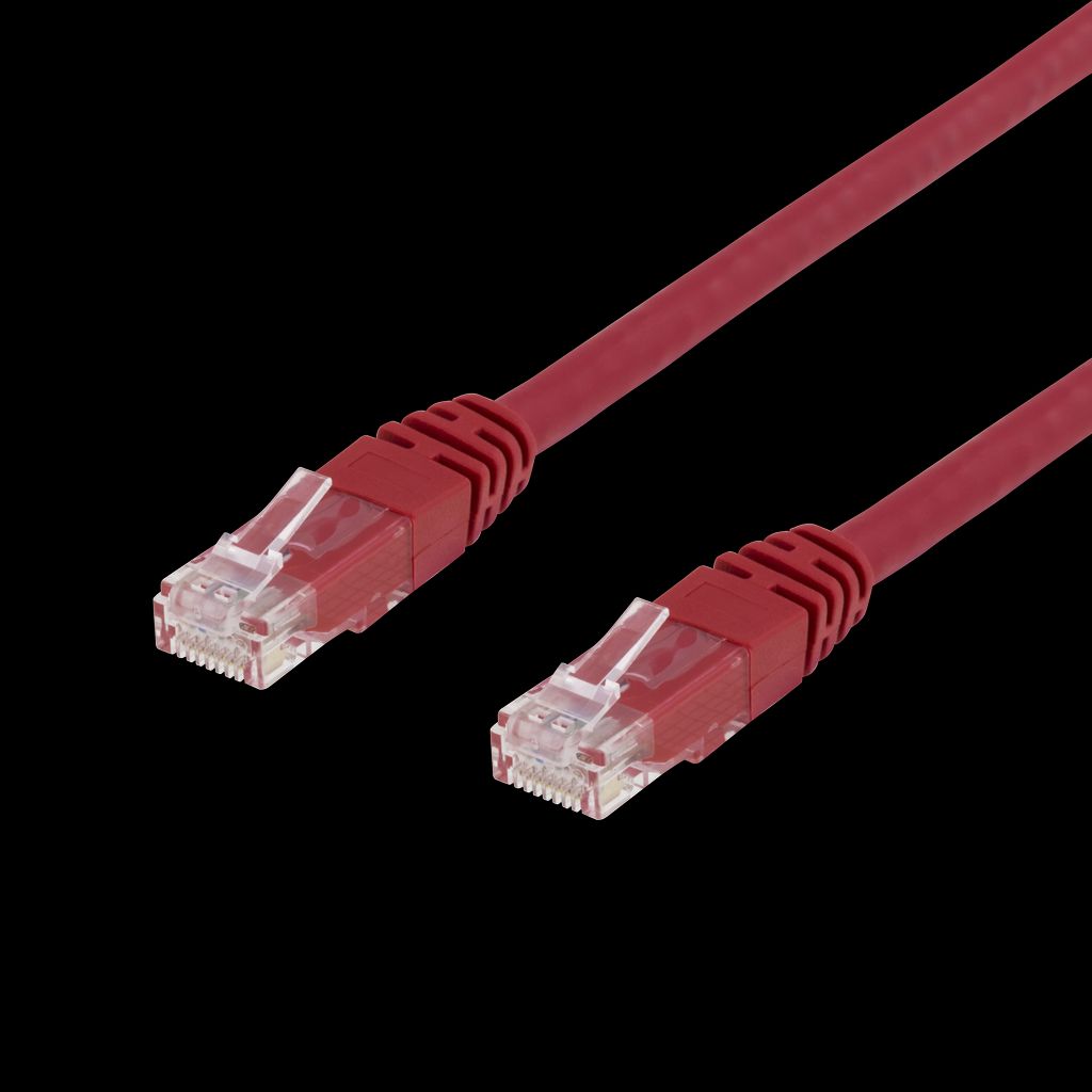 U/UTP Cat6 crossover patch-kabel 0,5m - Röd