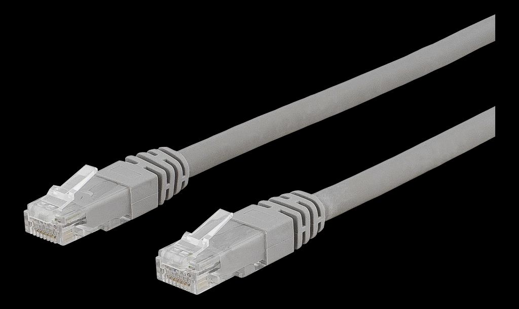 Cat6a nätverkskabel U/UTP 1,5m LSZH grå