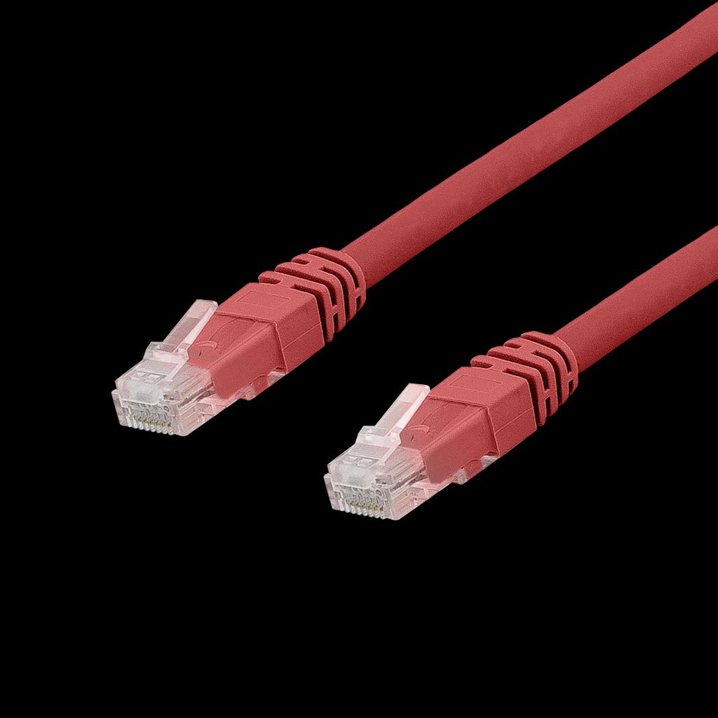 U/UTP Cat6a patch cable, LSZH, 1,5m - Röd