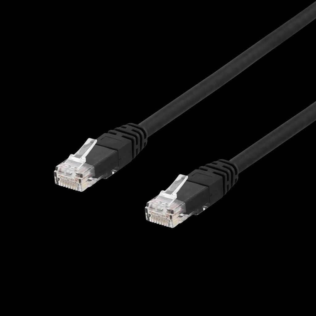 Cat6a patchkabel U/UTP LSZH 1,5m svart