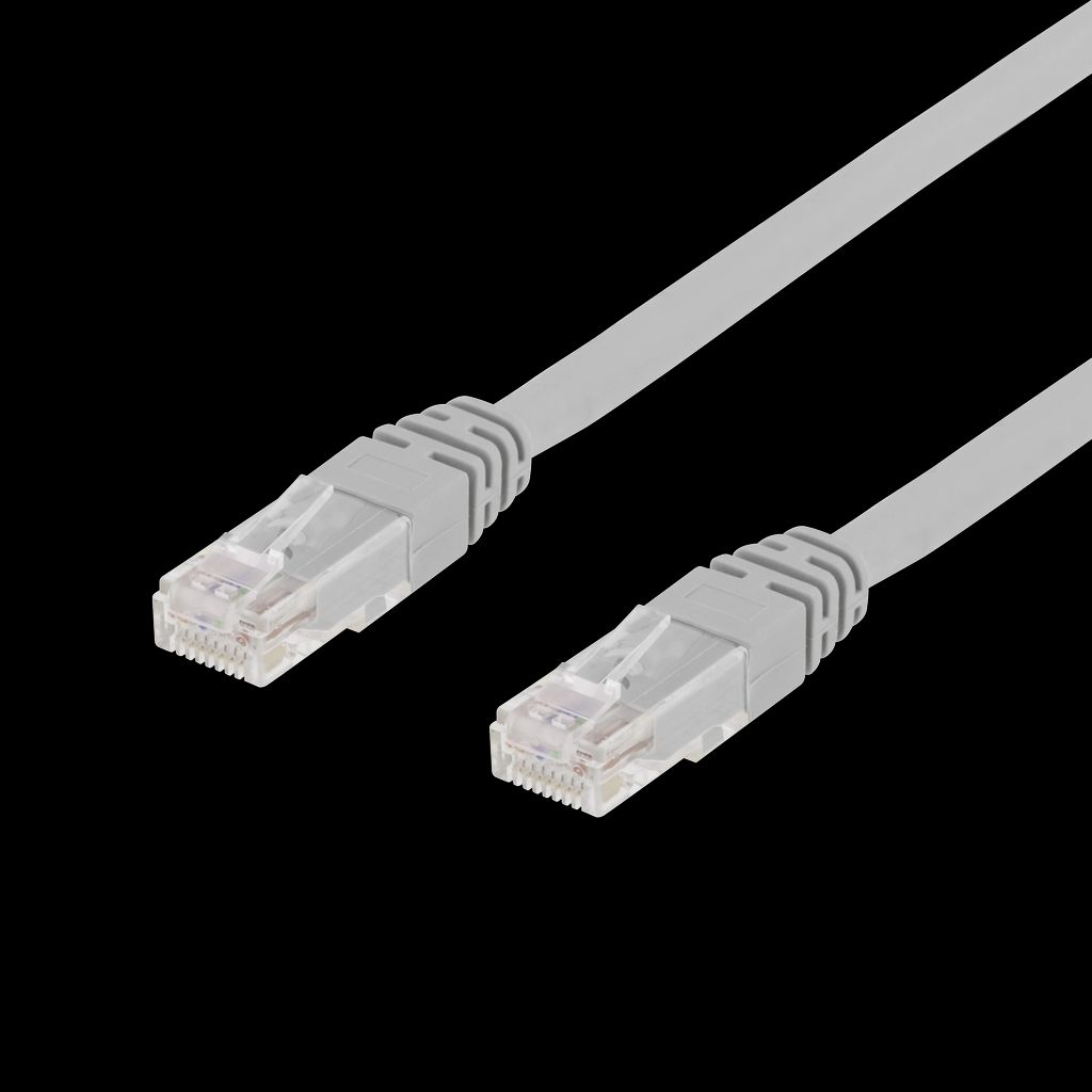 Cat6 nätverkskabel U/UTP LSZH 1,5m grå