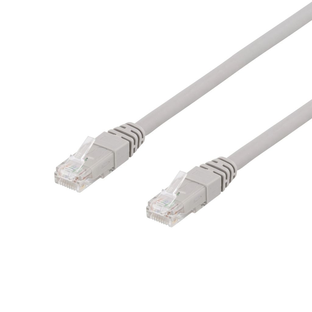 U/UTP Cat6a patch cable, LSZH, 1m - Grå