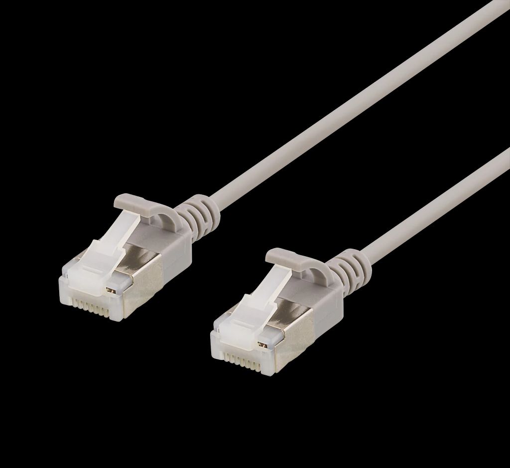 U/FTP Cat6a patch cable slim 0,5 m grå