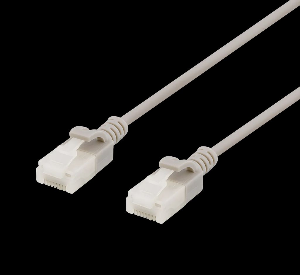 Slim U/UTP Cat6a nätverkskabel 0,5 m grå