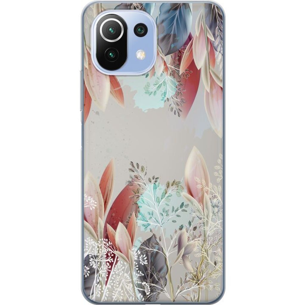 Xiaomi 11 Lite 5G NE Transparent Mobilskal Blommor