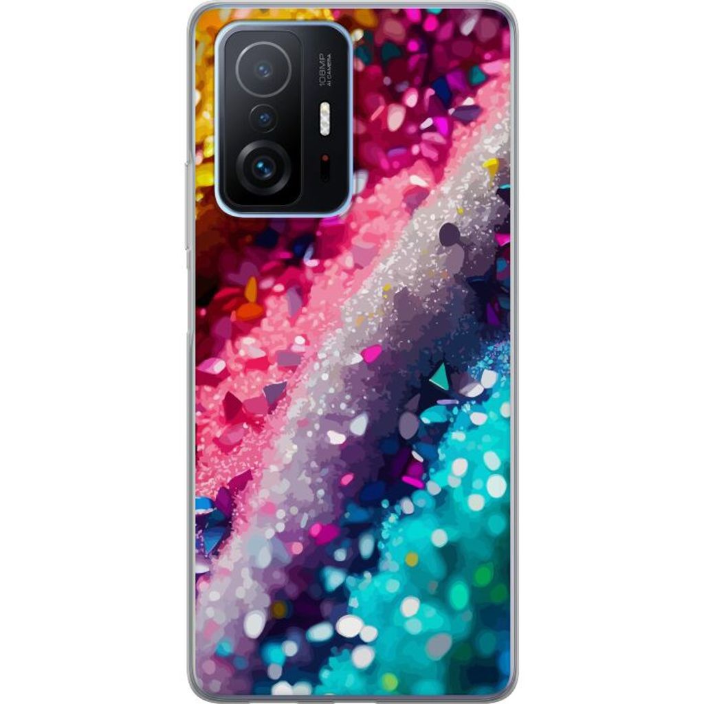 Xiaomi 11T Läpinäkyvä Puhelinkotelo Glittrande silke