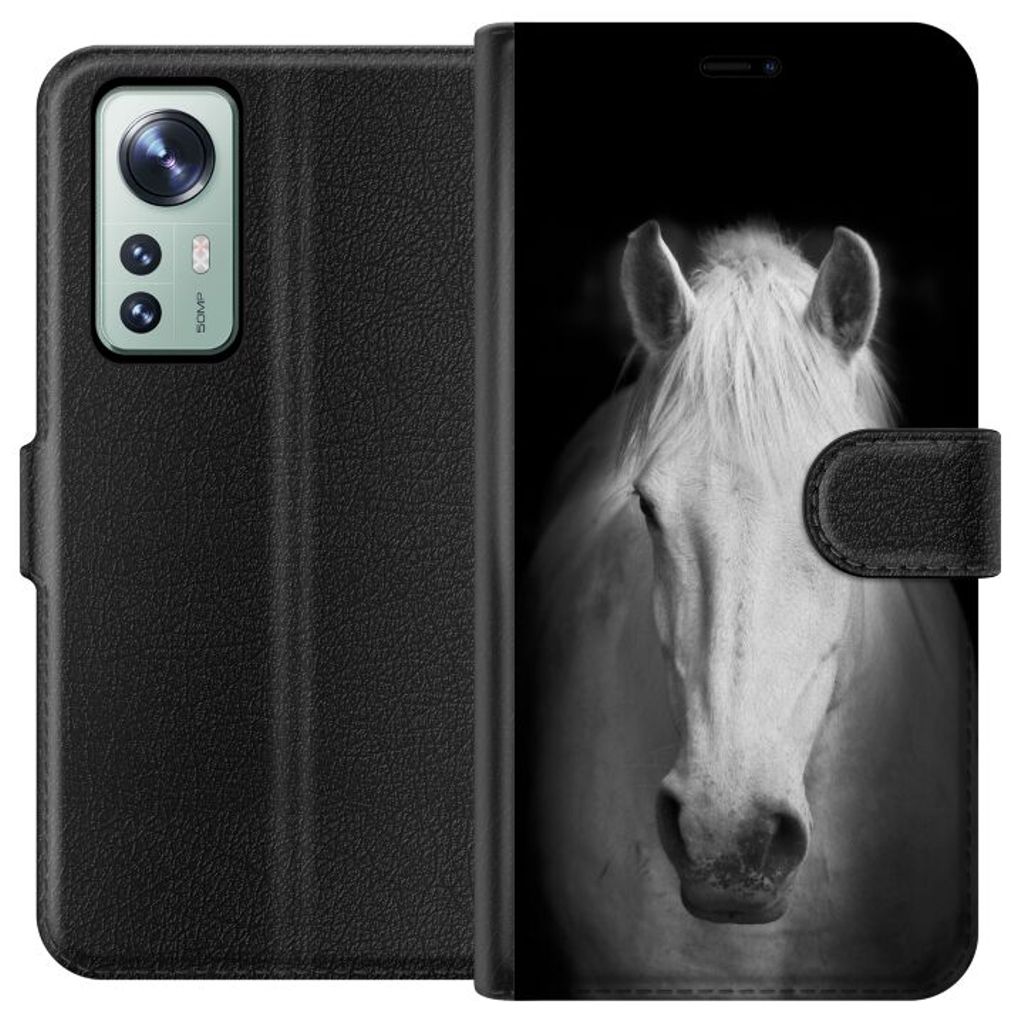 Xiaomi 12 Musta Lompakkokotelo Häst
