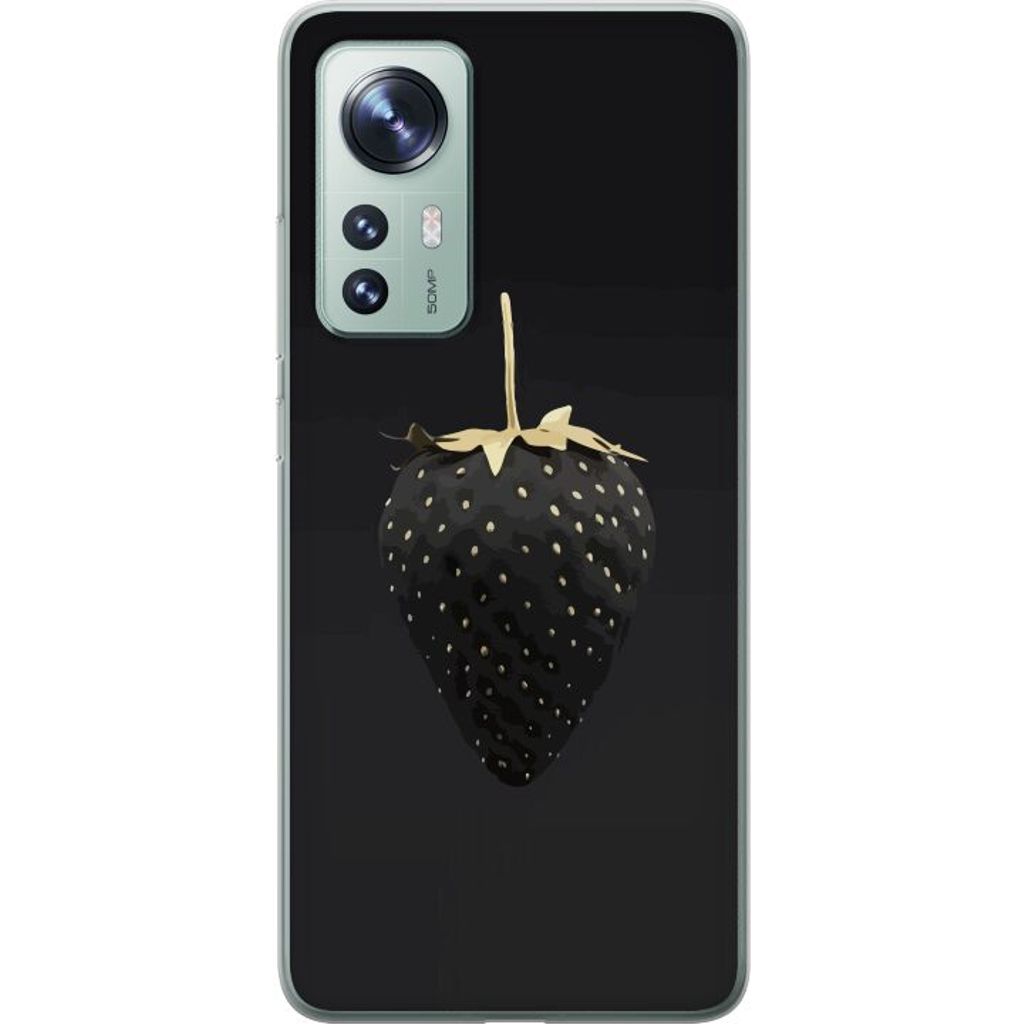 Xiaomi 12 Gjennomsiktig Telefondeksel Exklusiv Jordgubbe