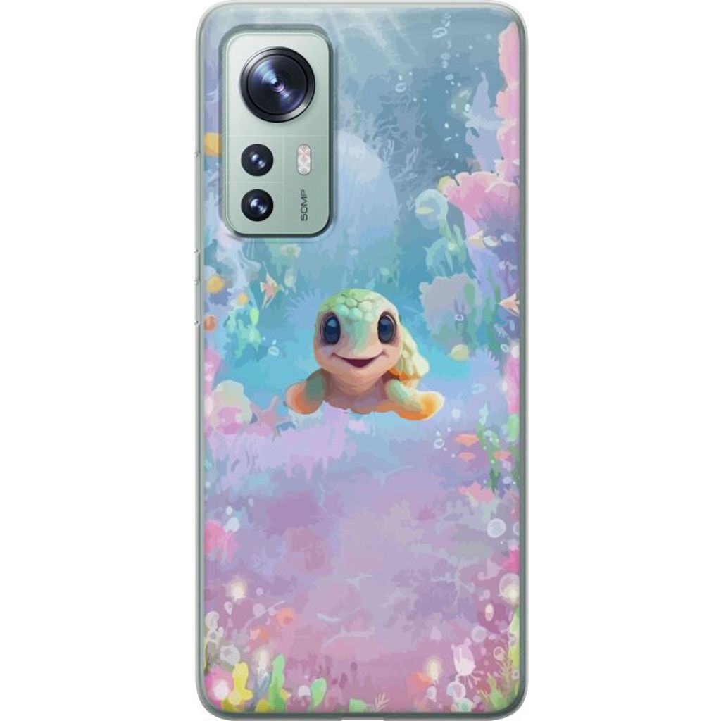 Xiaomi 12 Gjennomsiktig Telefondeksel Glad Sköldpadda