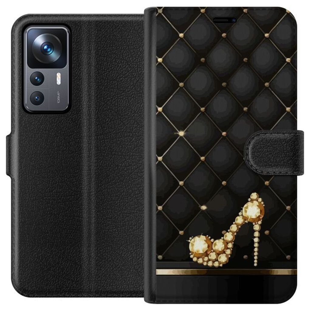 Xiaomi 12T Svart Plånboksfodral Lyxig Sko
