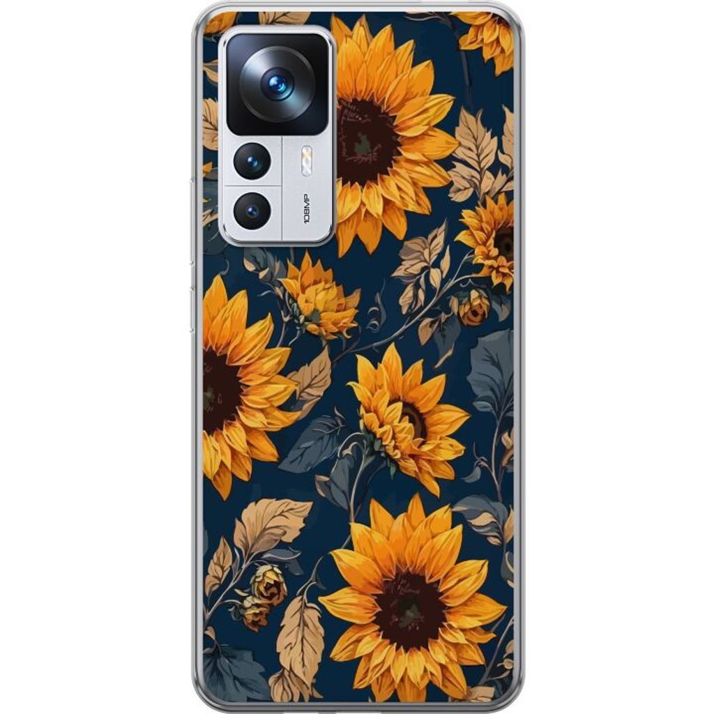 Xiaomi 12T Gennemsigtigt Telefoncover Solrosor