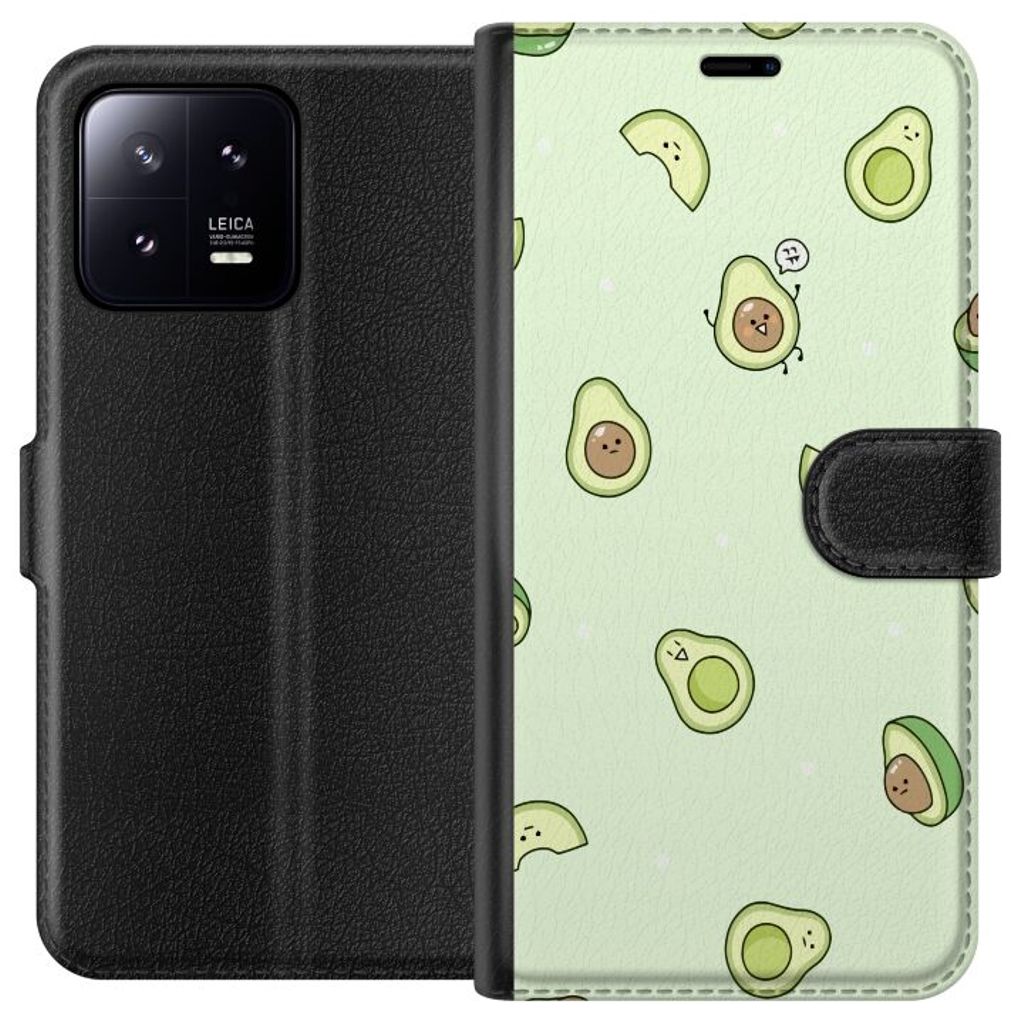 Xiaomi 13 Svart Plånboksfodral Avokado