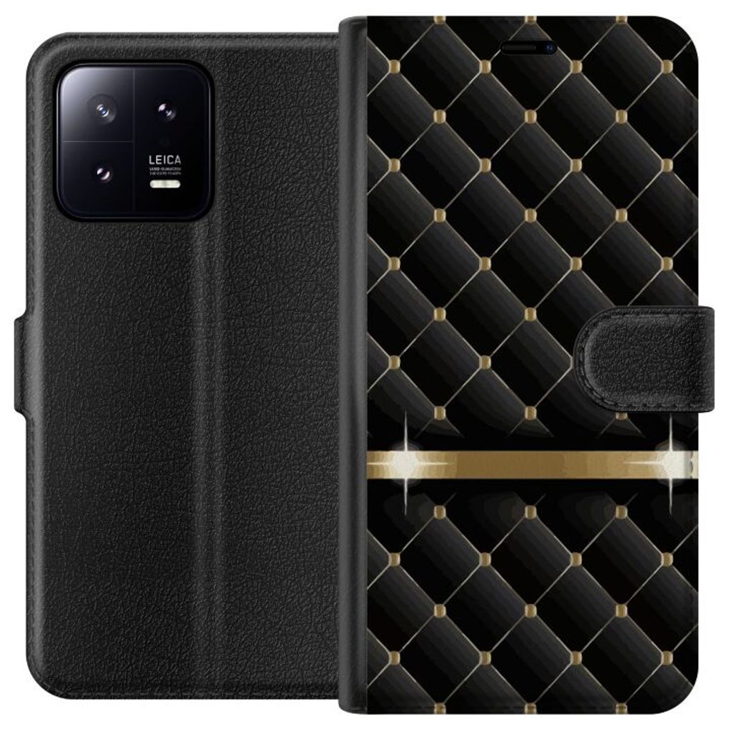 Xiaomi 13 Svart Plånboksfodral Lyxigt