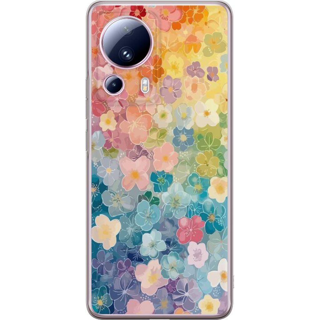 Xiaomi 13 Lite Gjennomsiktig Telefondeksel Miniatyrblommor