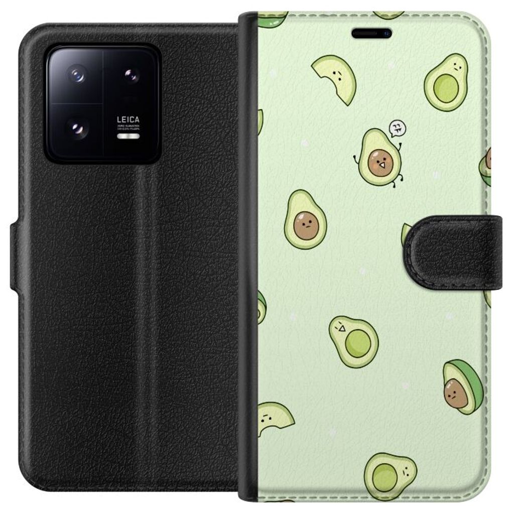 Xiaomi 13 Pro Svart Plånboksfodral Avokado