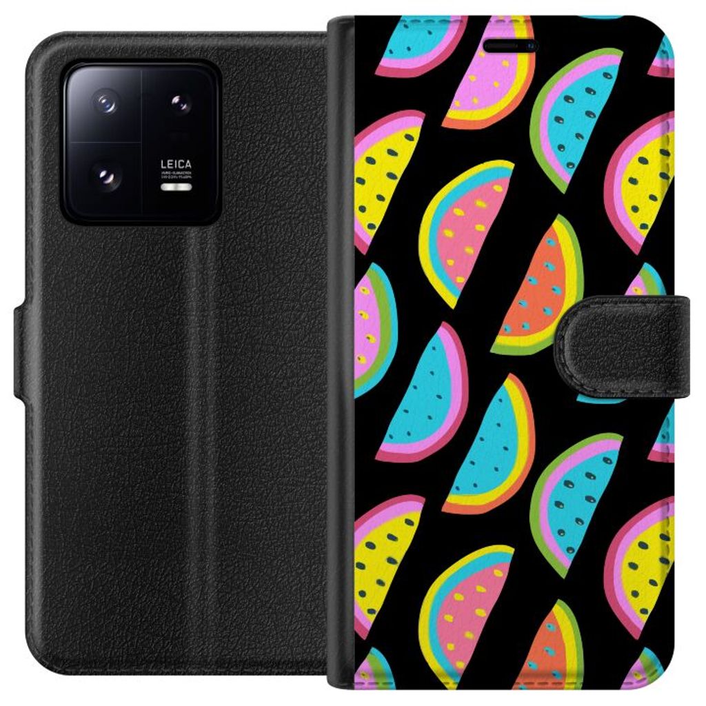 Xiaomi 13 Pro Svart Plånboksfodral Vattenmelon