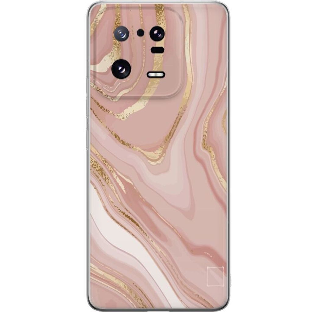 Xiaomi 13 Pro Transparent Mobilskal Ljusrosa marmor