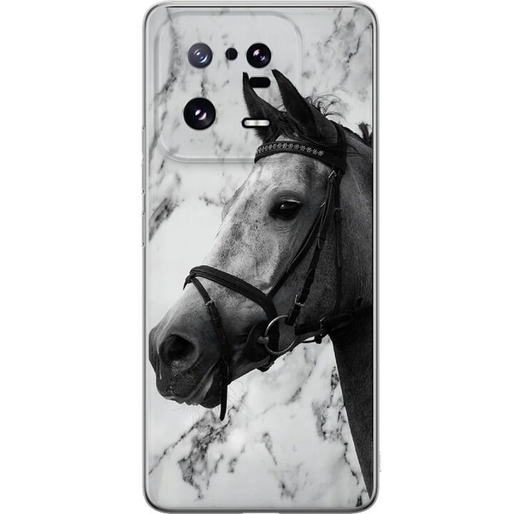 Xiaomi 13 Pro Gjennomsiktig Telefondeksel Marmor med häst