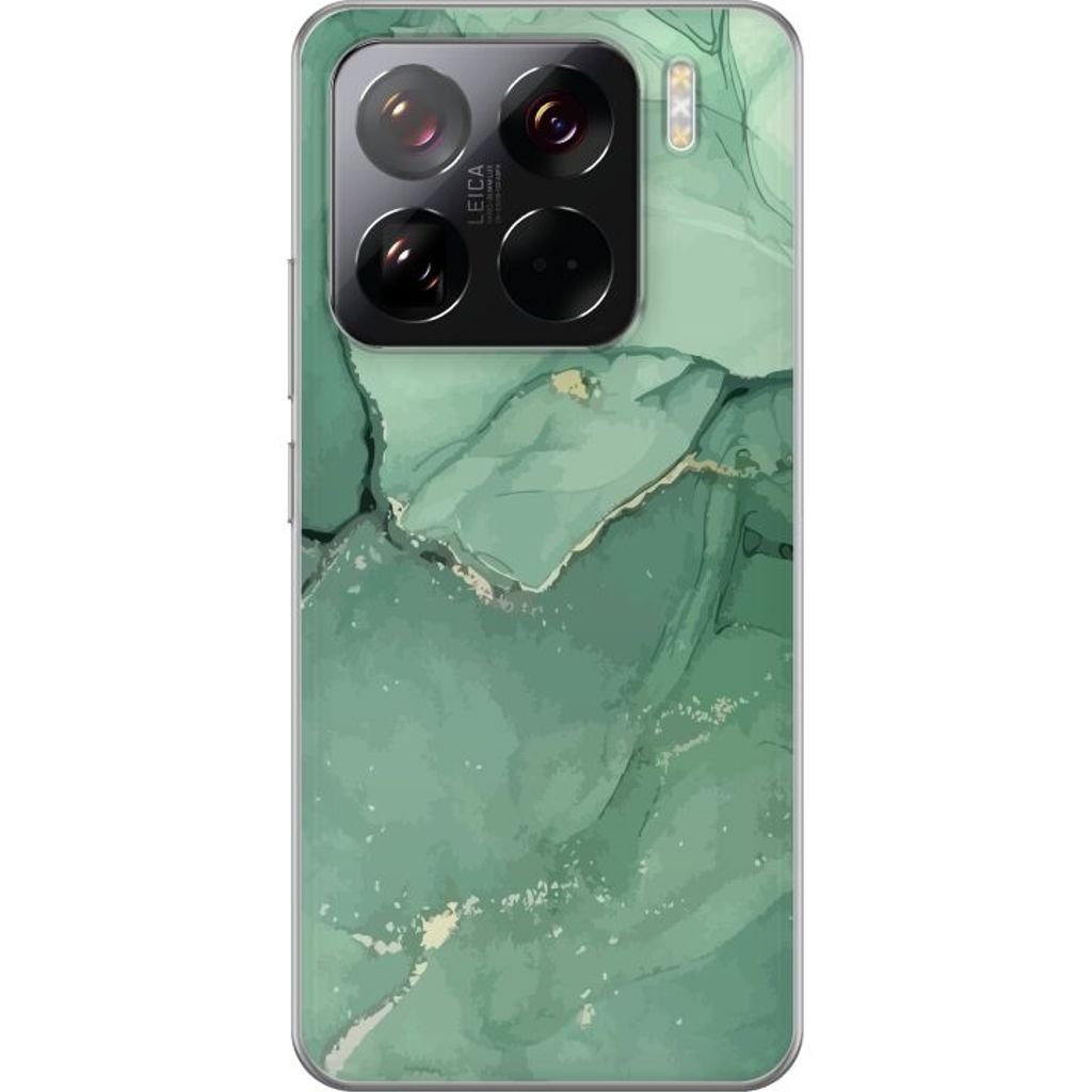 Xiaomi 15 Pro Transparent Mobilskal Grön Marmor