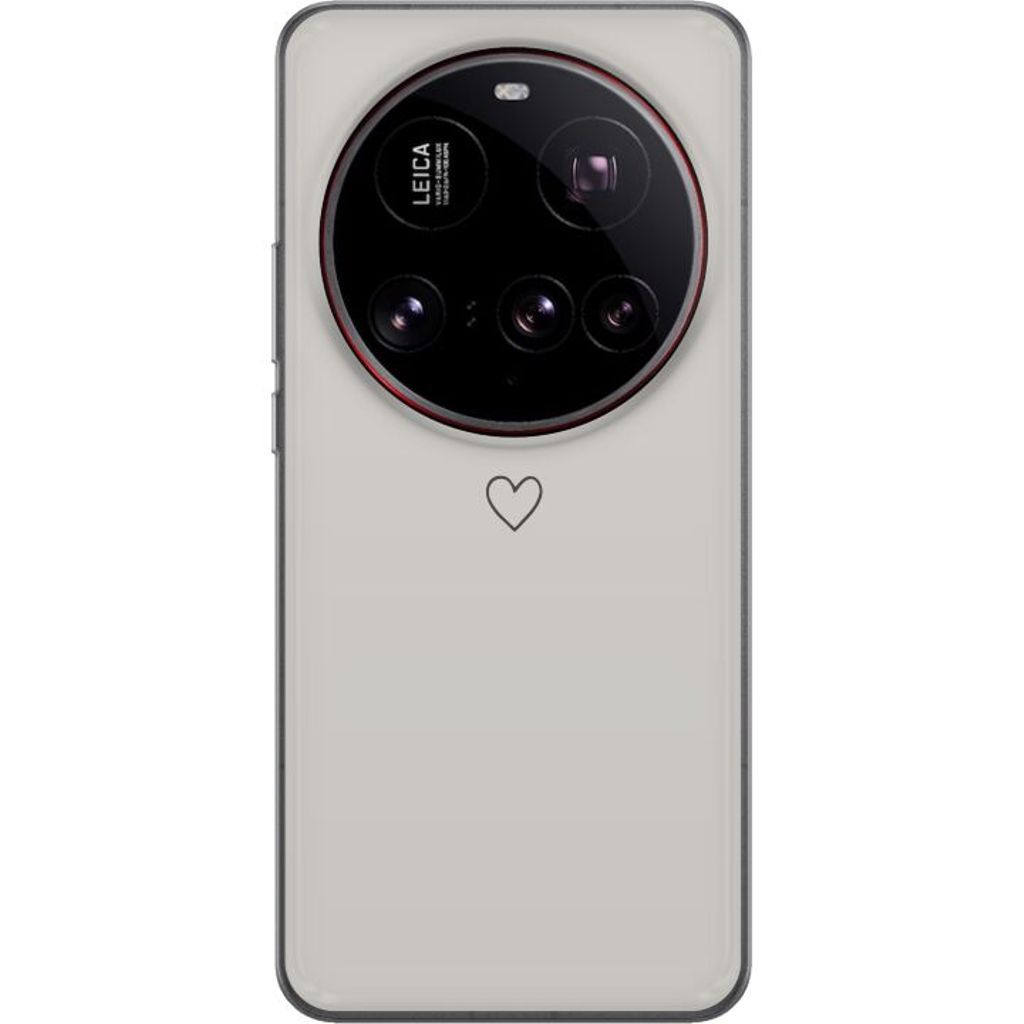 Xiaomi 15 Ultra Läpinäkyvä Puhelinkotelo Grått hjärta